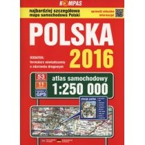 Produkt oferowany przez sklep:  Atlas samochodowy 1:250 000 Polska 2016