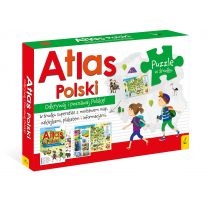 Produkt oferowany przez sklep:  Puzzle Atlas Polski z plakatem