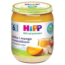 Produkt oferowany przez sklep:  Hipp Jabłka i mango z twarożkiem po 6. miesiącu zestaw 3 x 160 g Bio