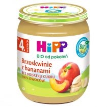 Produkt oferowany przez sklep:  Hipp Brzoskwinie z bananami po 4. miesiącu zestaw 6 x 125 g Bio