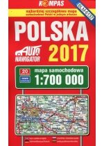 Produkt oferowany przez sklep:  Polska 2017 Mapa Samochodowa 1:700 000