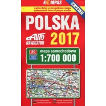 Produkt oferowany przez sklep:  Polska 2017 Mapa Samochodowa 1:700 000