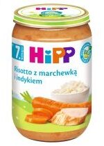 Produkt oferowany przez sklep:  Hipp Risotto z marchewką i indykiem po 7. miesiącu zestaw 6 x 220 g Bio