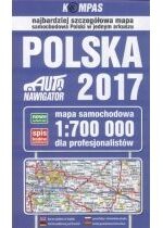 Produkt oferowany przez sklep:  Polska 2017. Mapa samochodowa dla profesjonalistów 1:700 000