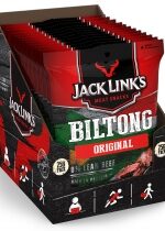 Produkt oferowany przez sklep:  Jack Links Suszona wołowina protein Biltong Original Zestaw 10 x 25 g