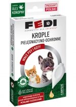 Produkt oferowany przez sklep:  Fedi Krople pielęgnacyjno-ochronne dla małych psów i kotów 1 ml