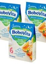 Produkt oferowany przez sklep:  BoboVita Smaczna Kolacja Kaszka mleczno-ryżowa 3 owoce po 6 miesiącu Zestaw 3 x 230 g