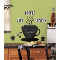 Produkt oferowany przez sklep:  Naklejki dekoracyjne na ścianę wielkokrotnego użytku Czas Na Kawę