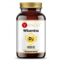 Produkt oferowany przez sklep:  Yango Witamina D3 4000 IU Suplement diety 90 kaps.