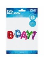 Produkt oferowany przez sklep:  Balon foliowy "Napis B DAY" kolorowy