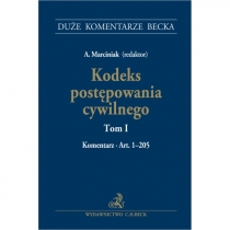 Produkt oferowany przez sklep:  Kodeks Postępowania Cywilnego 1 Komentarz Art. 1-205