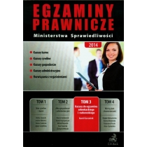 Produkt oferowany przez sklep:  Kazusy do egzaminu adwokackiego i radcowskiego. Egzaminy Prawnicze Ministerstwa Sprawiedliwości 2014. Tom 3