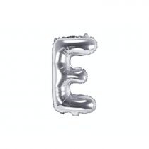 Produkt oferowany przez sklep:  Balon Foliowy W Kształcie Litery E 35 cm srebrny