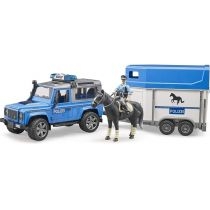 Produkt oferowany przez sklep:  Land Rover Defender wóz policyjny z przyczepą i figurkami 02588 Bruder