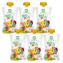 Produkt oferowany przez sklep:  Bio Food Mus mango-bananowo-jabłkowy Zestaw 6 x 90 g Bio