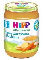 Produkt oferowany przez sklep:  Hipp Zupka warzywna z indykiem po 5. miesiącu 190 g Bio