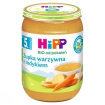 Produkt oferowany przez sklep:  Hipp Zupka warzywna z indykiem po 5. miesiącu 190 g Bio