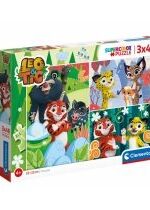 Produkt oferowany przez sklep:  Puzzle 3 x 48 el. Leo i Tig Clementoni