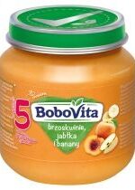 Produkt oferowany przez sklep:  BoboVita Deserek Brzoskwinie jabłka i banany po 5 miesiącu Zestaw 3 x 125 g