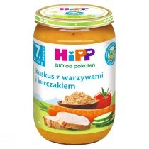 Produkt oferowany przez sklep:  Hipp Kuskus z warzywami i kurczakiem po 7. miesiącu 220 g Bio