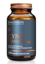 Produkt oferowany przez sklep:  Doctor Life Cynk Optima 15mg suplement diety 120 kaps.