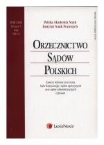 Produkt oferowany przez sklep:  Orzecznictwo Sądów Polskich 3/2014