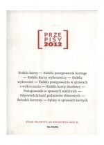 Produkt oferowany przez sklep:  Przepisy 2012 Prawo Karne