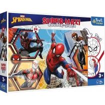 Produkt oferowany przez sklep:  Puzzle 24 el. SUPER MAXI Spiderman wyrusza do akcji 41006 Trefl
