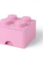 Produkt oferowany przez sklep:  Różowy pojemnik szuflada Klocek 4 Wypustki LEGO 4005