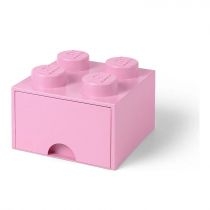 Produkt oferowany przez sklep:  Różowy pojemnik szuflada Klocek 4 Wypustki LEGO 4005