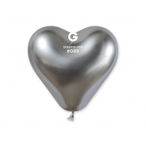 Produkt oferowany przez sklep:  Godan Balony chromowane serca srebrne 25 szt.