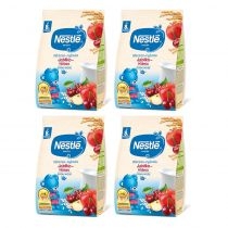 Produkt oferowany przez sklep:  Nestle Kaszka mleczno-ryżowa jabłko wiśnia dla niemowląt po 8 miesiącu Zestaw 4 x 230 g