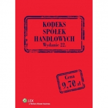 Produkt oferowany przez sklep:  Kodeks spółek handlowych (22. wydanie)