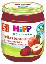 Produkt oferowany przez sklep:  Hipp Jabłka z burakiem po 5. miesiącu 125 g Bio