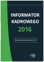 Produkt oferowany przez sklep:  Informator kadrowego 2016