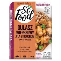 Produkt oferowany przez sklep:  So Food Gulasz wieprzowy ala Strogonow z kaszą gryczaną 330 g