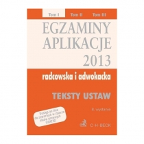 Produkt oferowany przez sklep:  Egzaminy Aplickacje Radcowska I Adwokacka 2013 Teksty Ustaw