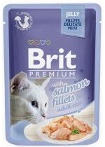 Produkt oferowany przez sklep:  Brit Mokra karma dla kotów w galaretce z łososiem Premium Cat Jelly Fillets With Salmon 85 g