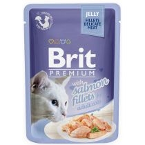 Produkt oferowany przez sklep:  Brit Mokra karma dla kotów w galaretce z łososiem Premium Cat Jelly Fillets With Salmon 85 g