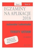 Produkt oferowany przez sklep:  Egzaminy Na Aplikacje 2018 Teksty Ustaw 1