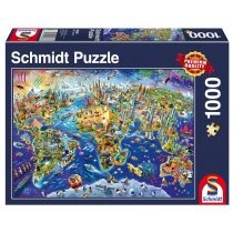 Produkt oferowany przez sklep:  Puzzle PQ 1000 el. Odkrywanie świata Schmidt