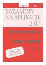 Produkt oferowany przez sklep:  Egzaminy Na Aplikacje 2017 Radcowska I Adwokacka