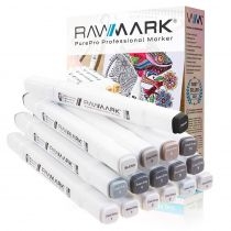 Produkt oferowany przez sklep:  Rawmark Promarkery alkoholowe purePRO Grey Tones 16 kolorów