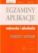 Produkt oferowany przez sklep:  Egzaminy Aplikacje Radcowska I Adwokacka 1