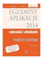 Produkt oferowany przez sklep:  Egzaminy Aplikacje 2014 Radcowska I Adwokacka Teksty Ustaw