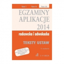 Produkt oferowany przez sklep:  Egzaminy Aplikacje 2014 Radcowska I Adwokacka Teksty Ustaw