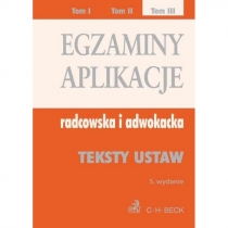 Produkt oferowany przez sklep:  Egzaminy Aplikacje Radcowska I Adwokazcka Teksty Ustaw 3