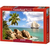 Produkt oferowany przez sklep:  Puzzle 1500 el. Sailing in Paradise Castorland