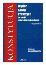 Produkt oferowany przez sklep:  Konstytucja Wybór Aktów Prawnych Do Nauki Prawa Konstytucyjnego