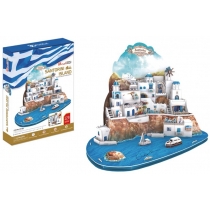 Produkt oferowany przez sklep:  Puzzle 3D 129 el. Santorini Cubic Fun